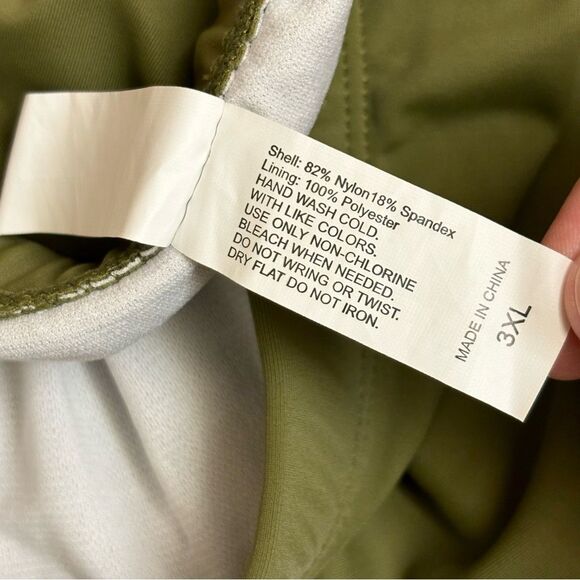 Olive Green Plus Size High-Waisted Bikini Bottoms - Size 3XL - NWOT - Picture 6 of 7